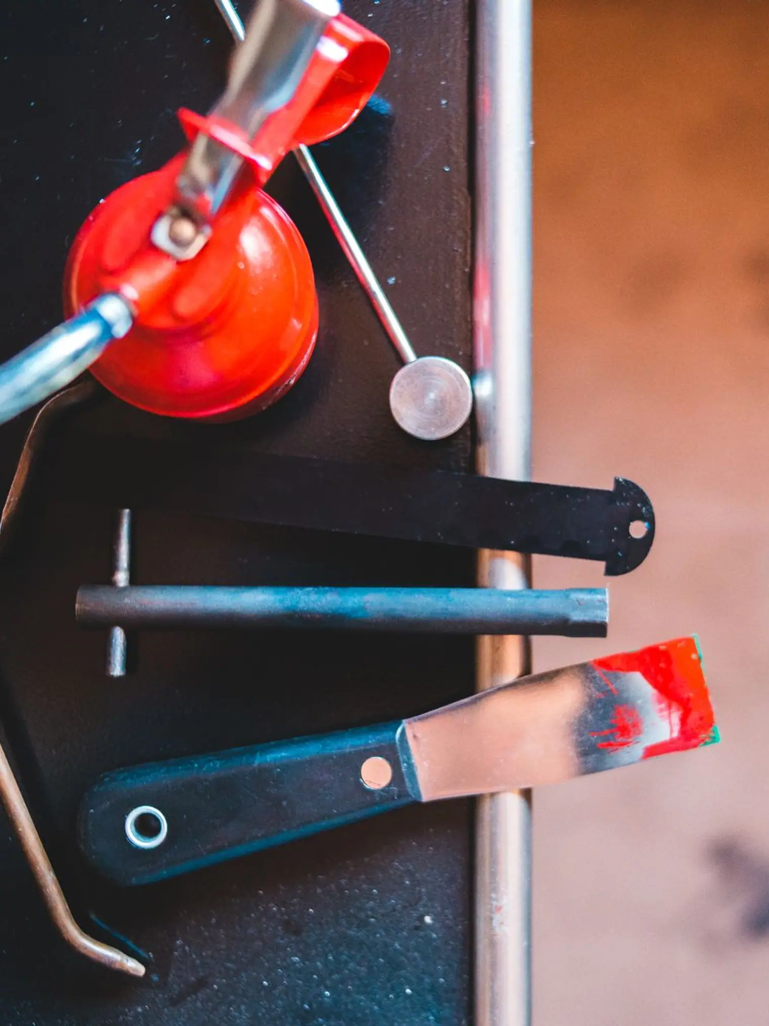 A set of professional tools for a printing press
